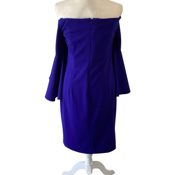 Calvin Klein Off Shoulder Ruffle Sleeve Sheath Dress 12 - Picture 8 of 12